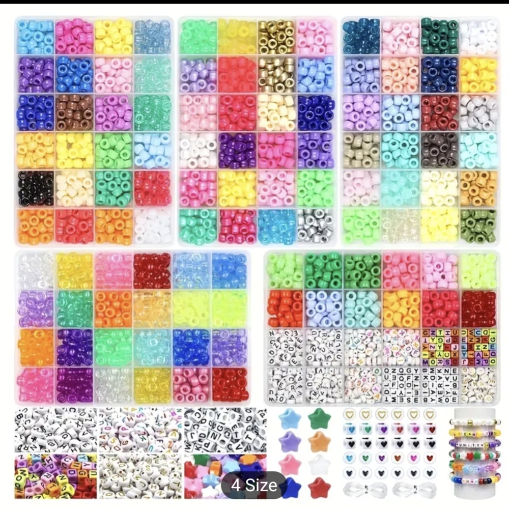 QUEFE 2350pcs, 64 Colors, Pony Beads for Bracelet Making Kit, Rainbow Kandi Bead - Picture 12 of 13